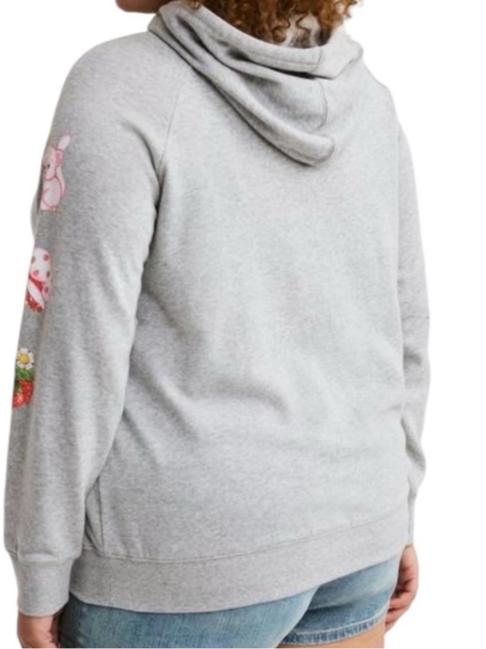 Torrid Gray Strawberry Shortcake Hoodie 3X 0906 plus size heather gray graphic - Picture 2 of 10